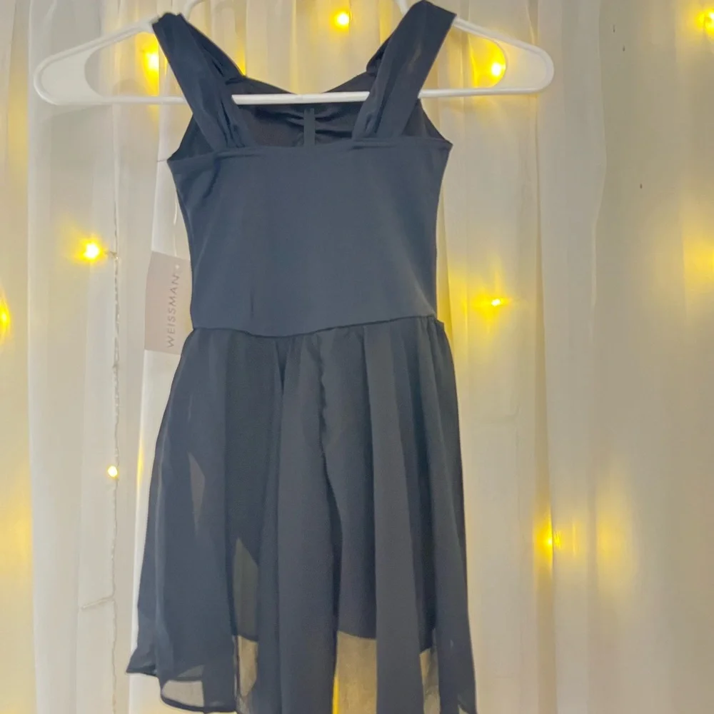 Weissman Black Leotard w/ Skirt - Picture 2 of 3